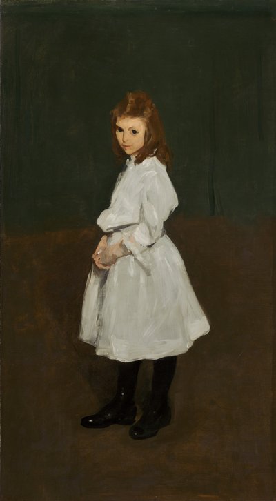 Little Girl in White (Queenie Burnett) by George Wesley Bellows